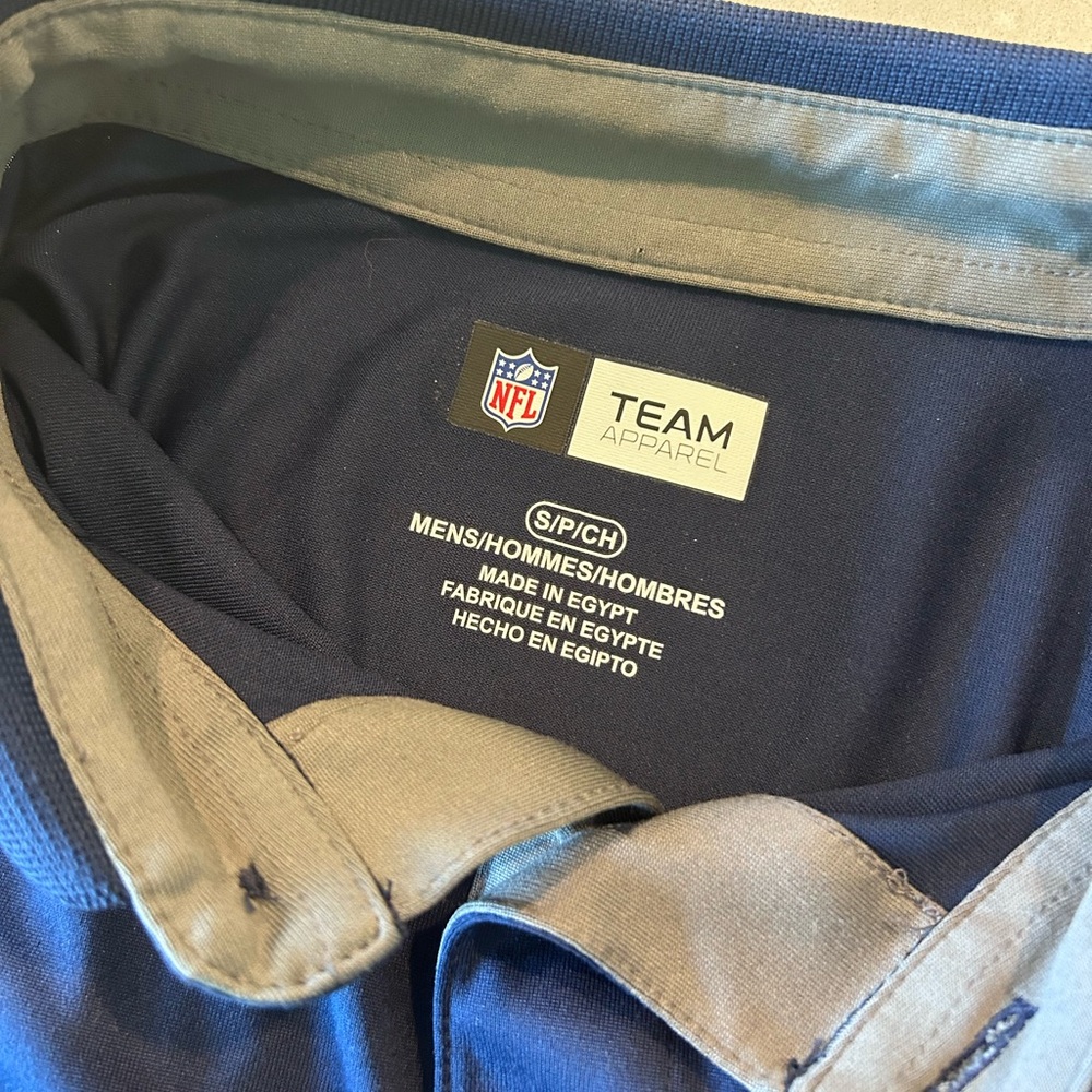 Seattle Seahawks Navy Polo Shirt with grey sides - Picture 4 of 7